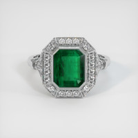 2.22 Ct. Emerald Ring, Platinum 950 1