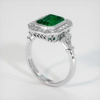 2.22 Ct. Emerald Ring, Platinum 950 2