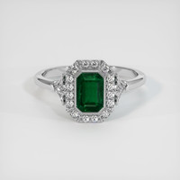 1.00 Ct. Emerald Ring, Platinum 950 1