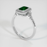 1.00 Ct. Emerald Ring, Platinum 950 2