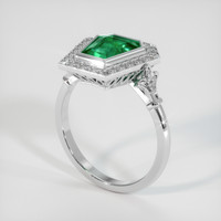 1.50 Ct. Emerald Ring, Platinum 950 2
