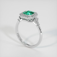 0.93 Ct. Emerald Ring, Platinum 950 2