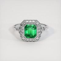 1.46 Ct. Emerald Ring, Platinum 950 1