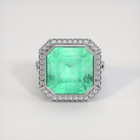 10.04 Ct. Emerald Ring, Platinum 950 1