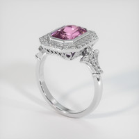 2.62 Ct. Pink Sapphire Ring, Platinum 950 2