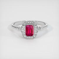 0.98 Ct. Ruby Ring, Platinum 950 1