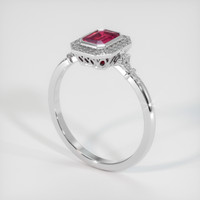 0.98 Ct. Ruby Ring, Platinum 950 2