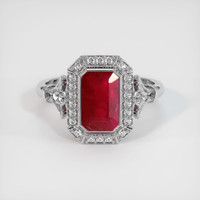 2.69 Ct. Ruby Ring, Platinum 950 1