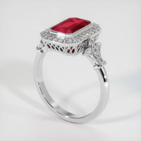 2.69 Ct. Ruby Ring, Platinum 950 2