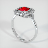 1.27 Ct. Ruby Ring, Platinum 950 2