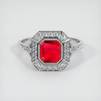 1.22 Ct. Ruby Ring, Platinum 950 1