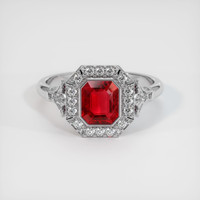 1.26 Ct. Ruby Ring, Platinum 950 1