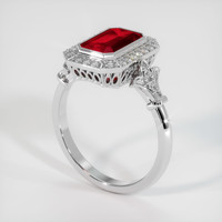 2.01 Ct. Ruby Ring, Platinum 950 2