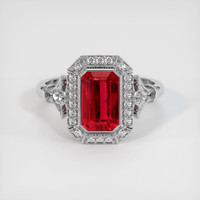 2.23 Ct. Ruby Ring, Platinum 950 1