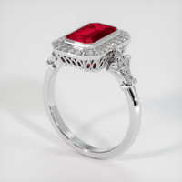 2.23 Ct. Ruby Ring, Platinum 950 2