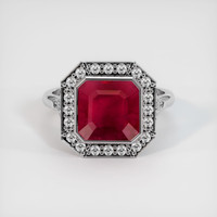 4.21 Ct. Ruby Ring, Platinum 950 1