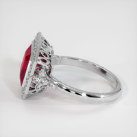 4.21 Ct. Ruby Ring, Platinum 950 4