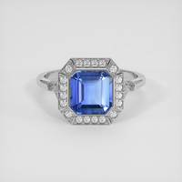 2.58 Ct. Blue Sapphire Ring, Platinum 950 1