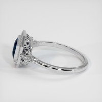 1.62 Ct. Greenish Blue Sapphire Ring, Platinum 950 4