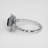 1.10 Ct. Greenish Blue Sapphire Ring, Platinum 950 4