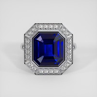 5.62 Ct. Blue Sapphire Ring, Platinum 950 1