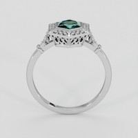 0.80 Ct. Bluish Green Sapphire Ring, Platinum 950 3