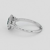 0.80 Ct. Bluish Green Sapphire Ring, Platinum 950 4