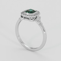 0.98 Ct. Bluish Green Sapphire Ring, Platinum 950 2