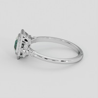 0.98 Ct. Bluish Green Sapphire Ring, Platinum 950 4