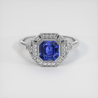1.37 Ct. Sapphire Ring, Platinum 950 1