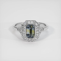 1.71 Ct. Sapphire Ring, Platinum 950 1