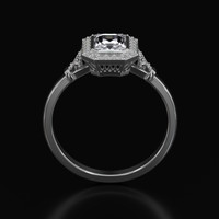 1.30 Ct. White Sapphire Ring, Platinum 950 3
