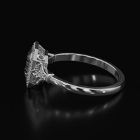 1.30 Ct. White Sapphire Ring, Platinum 950 4