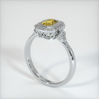 0.64 Ct. Yellow Sapphire Ring, Platinum 950 2