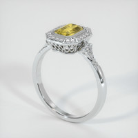 1.00 Ct. Yellow Sapphire Ring, Platinum 950 2