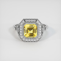 2.02 Ct. Yellow Sapphire Ring, Platinum 950 1