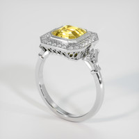 2.02 Ct. Yellow Sapphire Ring, Platinum 950 2
