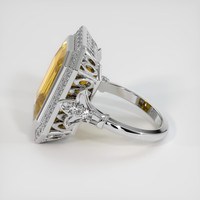 6.59 Ct. Yellow Sapphire Ring, Platinum 950 4