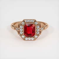 1.26 Ct. Ruby Ring, 14K Rose Gold 1