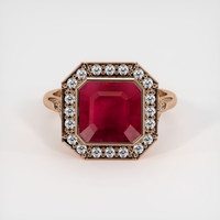 4.21 Ct. Ruby Ring, 14K Rose Gold 1