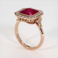 4.21 Ct. Ruby Ring, 14K Rose Gold 2