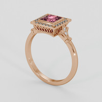 1.04 Ct. Purplish Pink Sapphire Ring, 14K Rose Gold 2