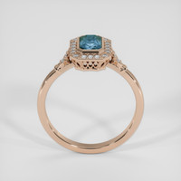 2.01 Ct. Greenish Blue Sapphire Ring, 14K Rose Gold 3