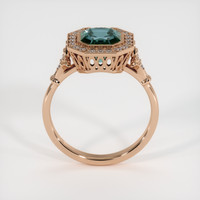 1.75 Ct. Bluish Green Sapphire Ring, 14K Rose Gold 3