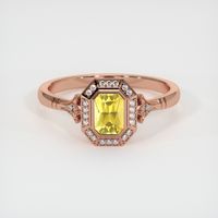 0.85 Ct. Sapphire Ring, 14K Rose Gold 1