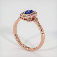 1.55 Ct. Blue Sapphire Ring, 18K Rose Gold 2