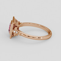 1.04 Ct. Purplish Pink Sapphire Ring, 18K Rose Gold 4