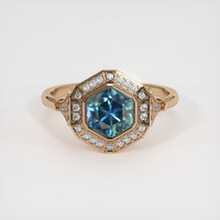 1.35 Ct. Sapphire Ring, 18K Rose Gold 1