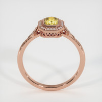 0.85 Ct. Yellow Sapphire Ring, 18K Rose Gold 3