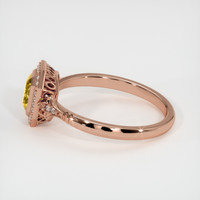 0.85 Ct. Yellow Sapphire Ring, 18K Rose Gold 4